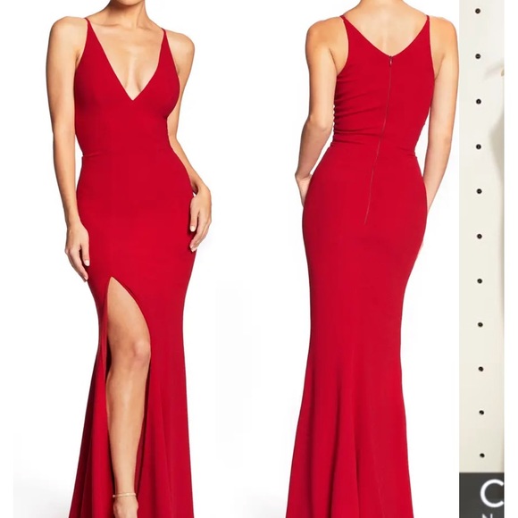 Iris Crepe Trumpet Gown - Picture 1 of 4